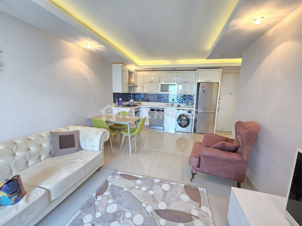 Furnished 1+1 Apartment for Sale in Lotus Residence, Mahmutlar, Alanya
